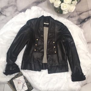 Mike & Chris | Large Black Leather Jacket